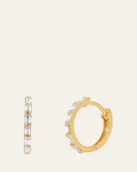 Sara Weinstock Dujour 18K Gold Diamond Baguette Hoop Earrings