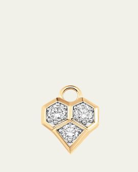 Sara Weinstock Honey Comb 18K Gold & Diamond Pendant Charm