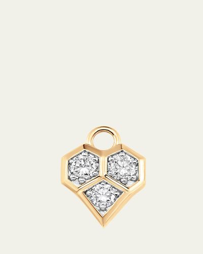Sara Weinstock Honey Comb 18K Gold & Diamond Pendant Charm