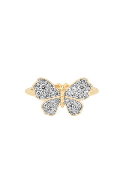 Sara Weinstock Sara Weinstock 18K Gold Diamond Butterfly Ring