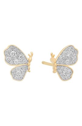 Sara Weinstock Sara Weinstock 18k Gold Diamond Butterfly Stud Earrings