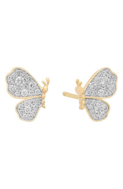 Sara Weinstock Sara Weinstock 18k Gold Diamond Butterfly Stud Earrings