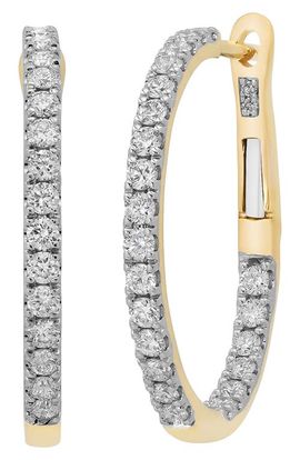 Sara Weinstock Sara Weinstock 18k Gold Diamond Hoop Earrings