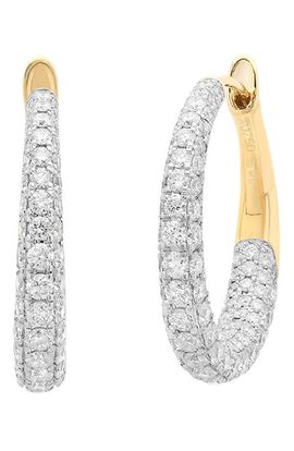 Sara Weinstock Sara Weinstock Gold Diamond Pavé Hoop Earrings