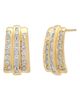 Sara Weinstock Sara Weinstock Papua 18K Gold Diamond Triple Row Huggie Hoop Earrings - 1