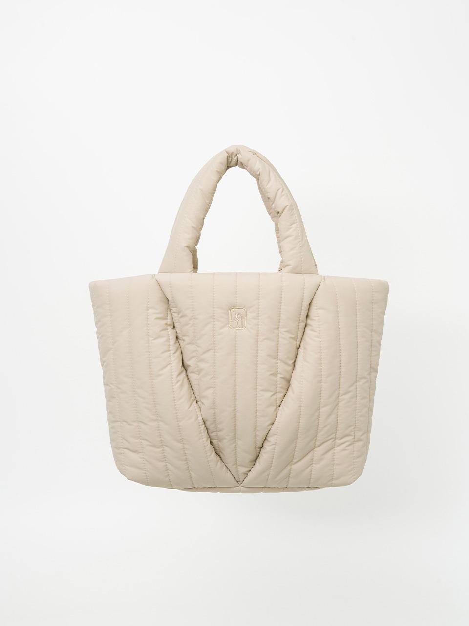 SARTU Padded Lightweight Insulated Tote Bag [Beige]