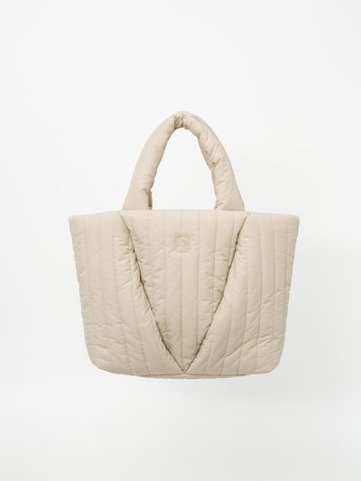 SARTU Padded Lightweight Insulated Tote Bag [Beige]