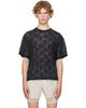 Satisfy Satisfy Black Space-Lace Running T-shirt - 1