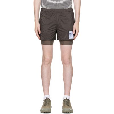 Satisfy Satisfy Brown TechSilk 8 Running Shorts