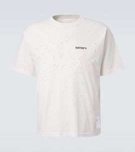 Satisfy Satisfy Distressed cotton jersey T-shirt