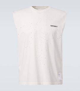 Satisfy Satisfy Distressed cotton jersey top