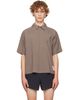 Satisfy Satisfy Taupe PeaceShell River Short Sleeves Shirt - 1