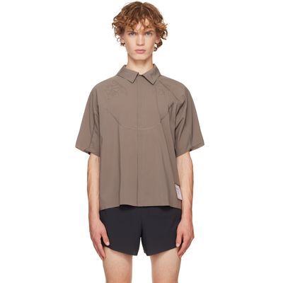 Satisfy Satisfy Taupe PeaceShell River Short Sleeves Shirt