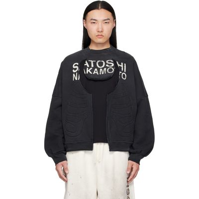 Satoshi Nakamoto Satoshi Nakamoto Black Bone Crewneck Sweatshirt