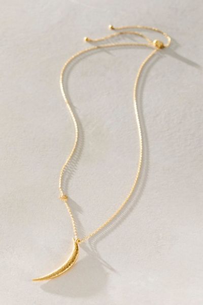 Satya Jewelry Satya Illuminated Path Gold Moon Necklace