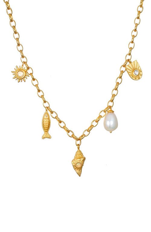 Satya Jewelry Satya Jewelry Blessings of the Sea Multi Charm Necklace