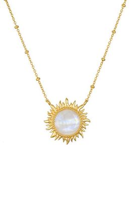 Satya Jewelry Satya Jewelry Dawn of Hope Moonstone Sun Necklace