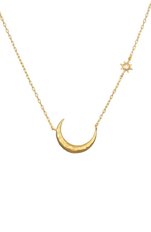 Satya Jewelry Satya Jewelry Ethereal Guide Moonstone Moon and Star Necklace