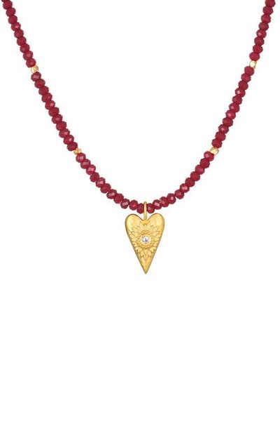 Satya Jewelry Satya Jewelry Healing Heart Red Onyx Heart Necklace 