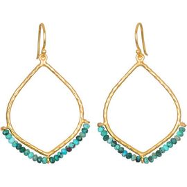 Satya Jewelry Satya Jewelry Healing Journey Turquoise Lotus Petal Earrings