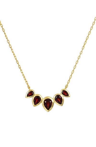 Satya Jewelry Satya Jewelry Ignite Strength Garnet Petal Necklace