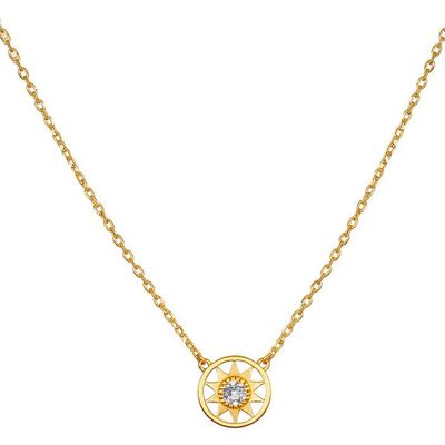 Satya Jewelry Satya Jewelry New Day White Topaz Sun Necklace
