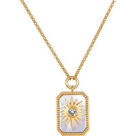 Satya Jewelry Satya Jewelry Returning Light Mother of Pearl Sun Necklace