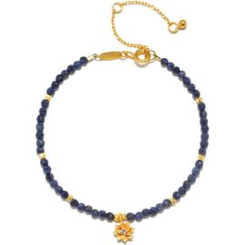Satya Jewelry Satya Jewelry Sapphire Lotus September Birthstone Bracelet