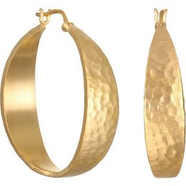 Satya Jewelry Satya Jewelry Shine Bright Hammered Hoop Earrings