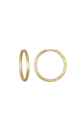 Satya Jewelry Satya Jewelry Textured Gold Medium Hoop Earrings 
