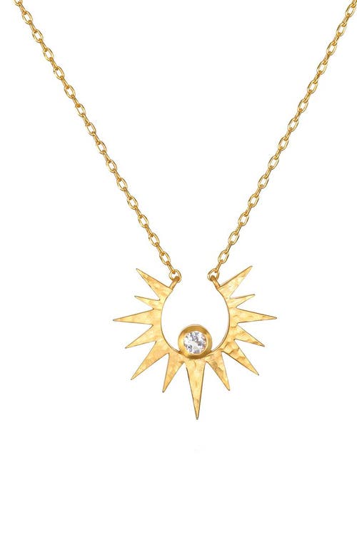 Satya Jewelry Satya Jewelry Unveiling Dreams White Topaz Starburst Necklace