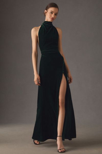 navy blue halter maxi dress Blue Halter dress