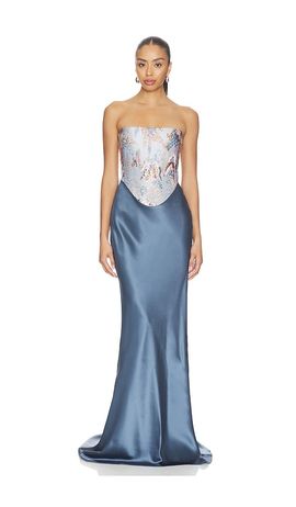 strapless open back dress La Piscine Mini Dress Pink – Mirror Palais main image 1