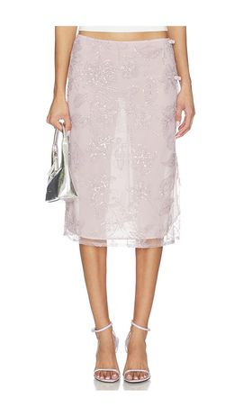 SAU LEE SAU LEE Grace Midi Skirt