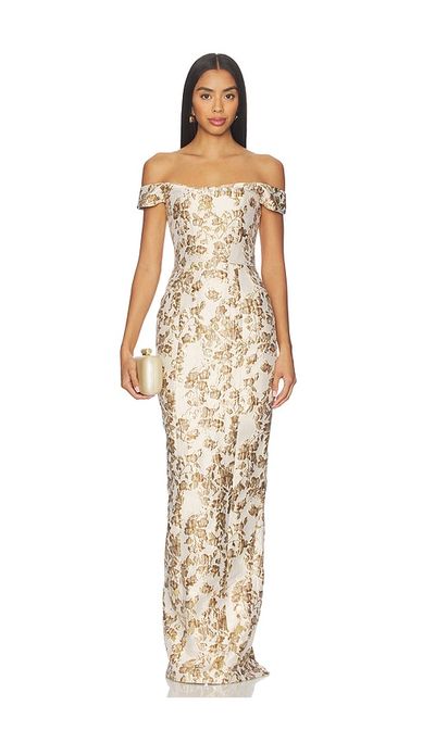 knee length dresses for ladies Autumn Luxury Retro Jacquard Dress main image 1