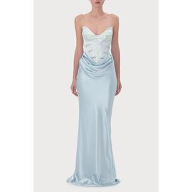 SAU LEE SAU LEE Sandrine Strapless Satin Gown