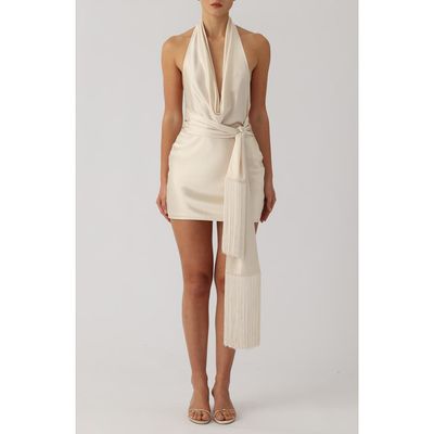SAU LEE SAU LEE Solene Halter Neck Cocktail Minidress