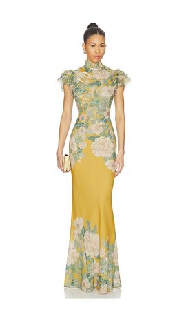 SAU LEE SAU LEE Stella Chiffon Dress