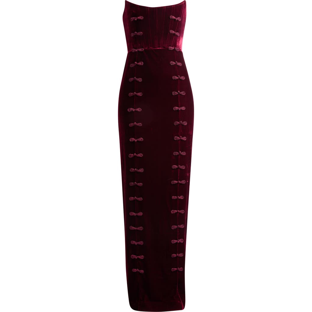 SAU LEE SAU LEE Vesper Strapless Velvet Gown