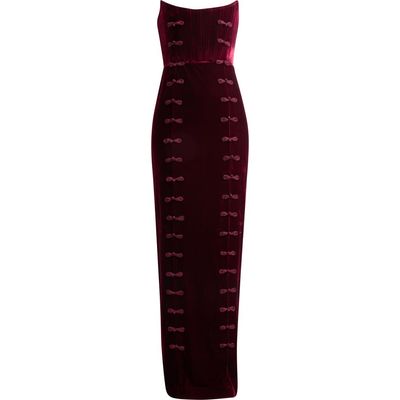 SAU LEE SAU LEE Vesper Strapless Velvet Gown