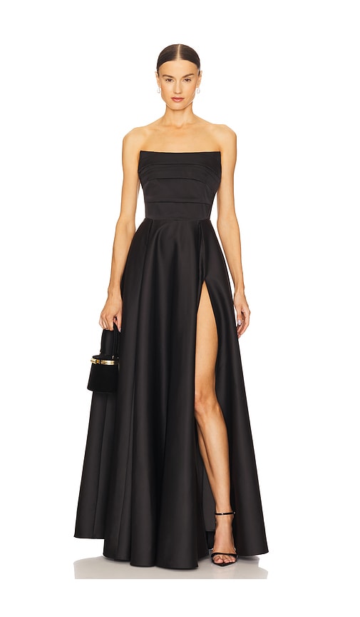 heidi formal satin lattice dress Esther Iridescent Satin Cowl Maxi Dress / Sage | MESHKI main image 1