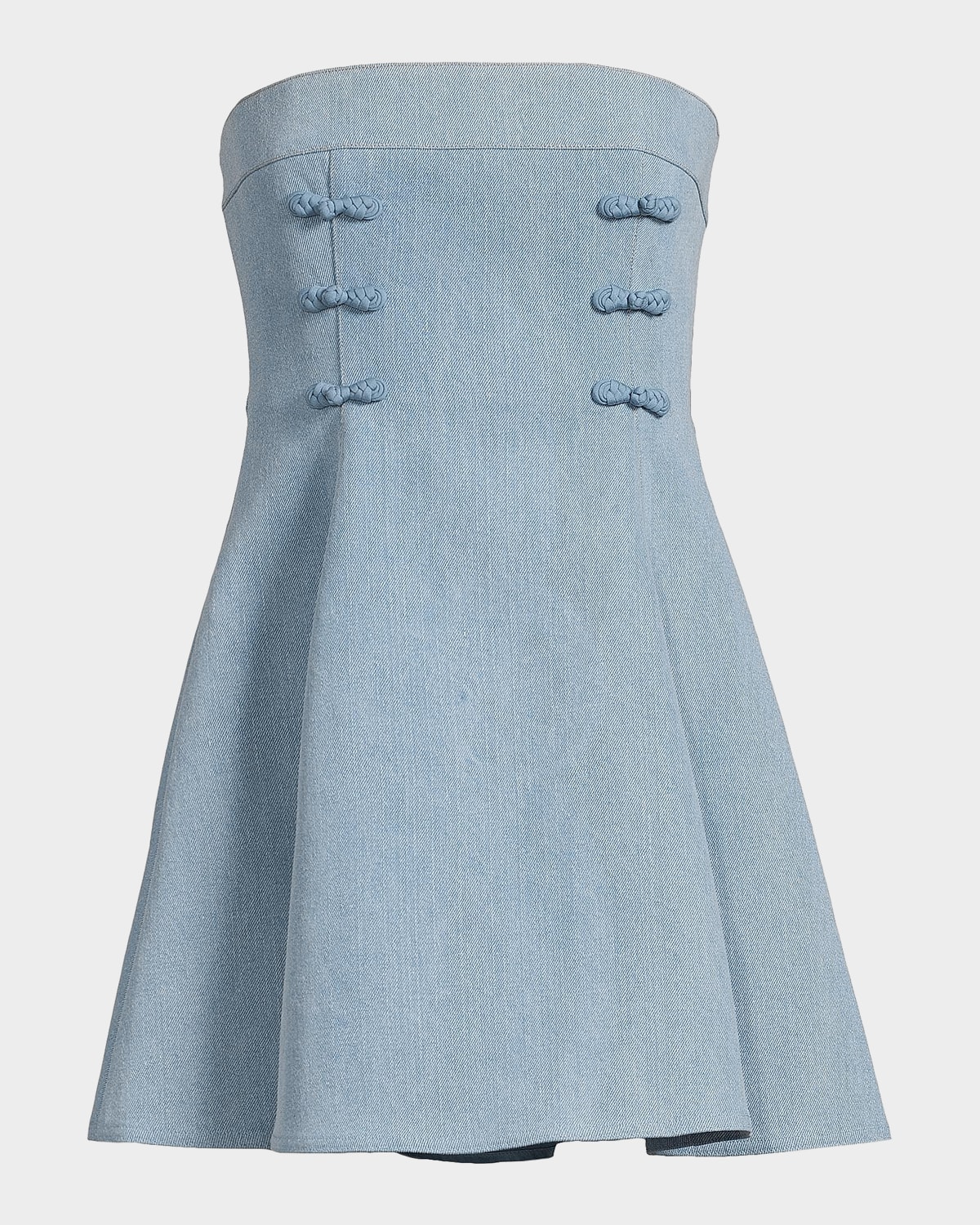 Sau Lee Tai Denim Strapless Minidress