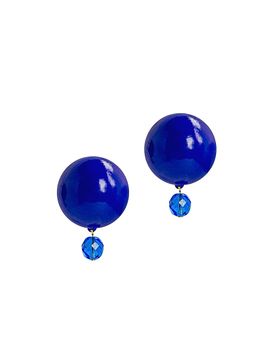 Saulé Women's Everbloom Petite Luna 18K-Gold-Plated Wood & Glass Bead Earrings