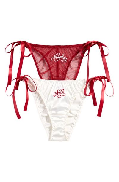 SAVAGE X FENTY SAVAGE X FENTY Flirty Wordy Assorted 2-Pack Bikini Cut Briefs