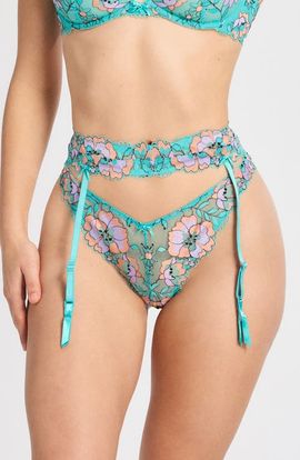 SAVAGE X FENTY SAVAGE X FENTY Floral Trip Lace Garter Belt