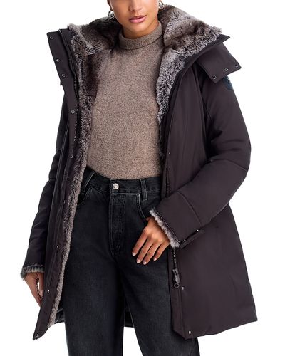 Save The Duck Save The Duck Faux Fur Trim Hooded Coat