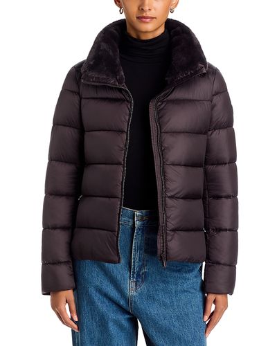 Save The Duck Save The Duck Mei Faux Fur Trim Puffer Jacket