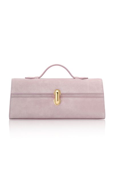 Savette Savette Slim Symmetry Pochette In Suede