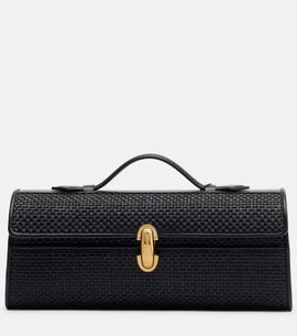 Savette Savette Symmetry Slim raffia top-handle bag