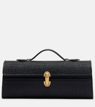 Savette Savette Symmetry Slim raffia top-handle bag